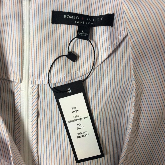 NWT Romeo & Juliet Couture flare blouse, size L - Picture 7 of 8